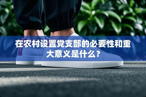 在农村设置*支部的必要性和重大意义是什么？