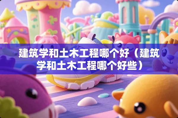 建筑学和土木工程哪个好（建筑学和土木工程哪个好些）