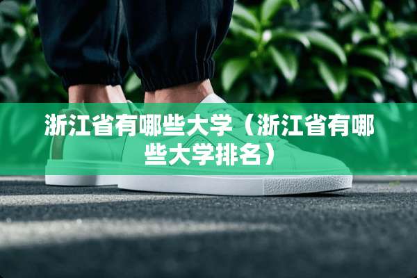 浙江省有哪些大学（浙江省有哪些大学排名）