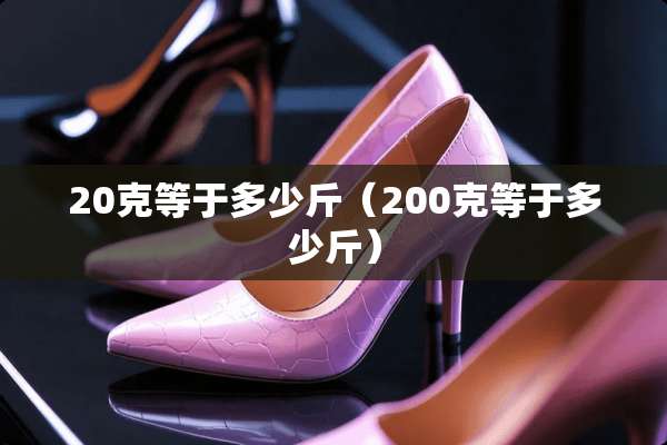 20克等于多少斤（200克等于多少斤）
