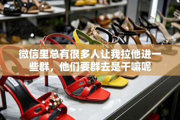 微信里总有很多人让我拉他进一些群，他们要群去是干嘛呢