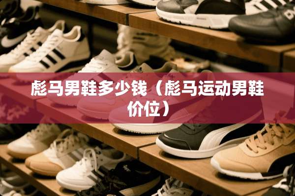 彪马男鞋多少钱（彪马运动男鞋价位）