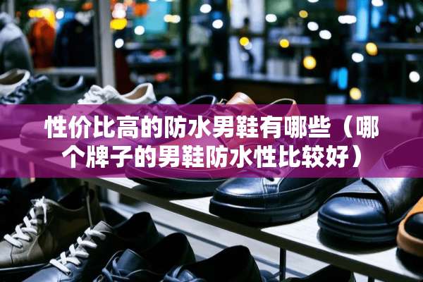 性价比高的防水男鞋有哪些（哪个牌子的男鞋防水性比较好）