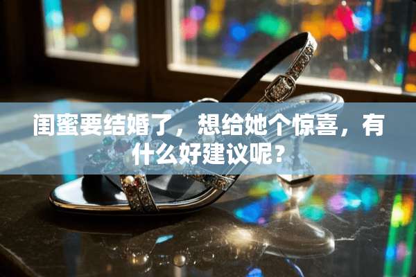 闺蜜要结婚了，想给她个惊喜，有什么好建议呢？