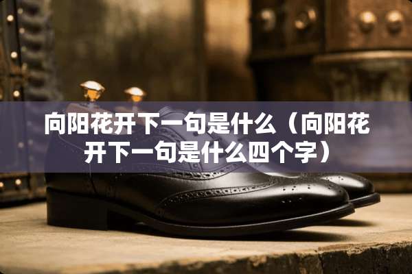 向阳花开下一句是什么（向阳花开下一句是什么四个字）