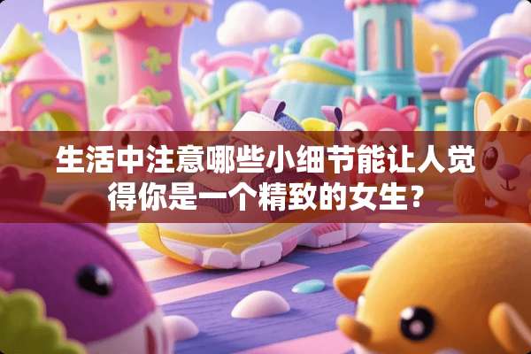 生活中注意哪些小细节能让人觉得你是一个精致的女生？