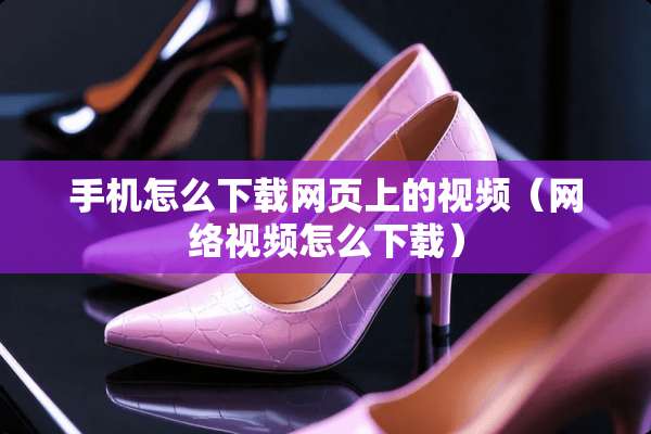 手机怎么下载网页上的视频（网络视频怎么下载）