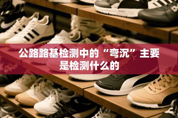 公路路基检测中的“弯沉”主要是检测什么的