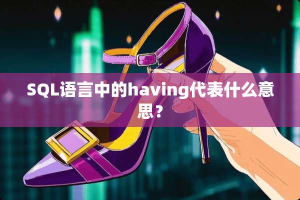 SQL语言中的having代表什么意思？