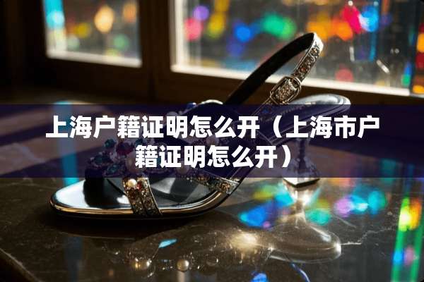 上海户籍证明怎么开（上海市户籍证明怎么开）