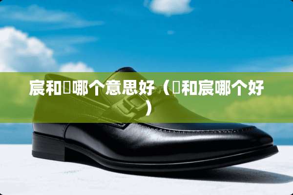 宸和莀哪个意思好（桭和宸哪个好）