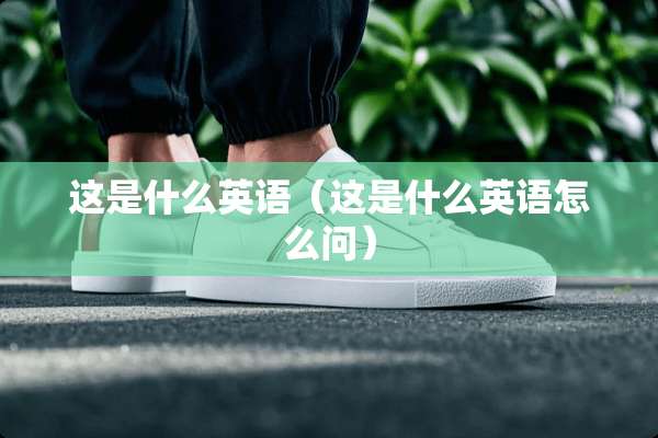 这是什么英语（这是什么英语怎么问）