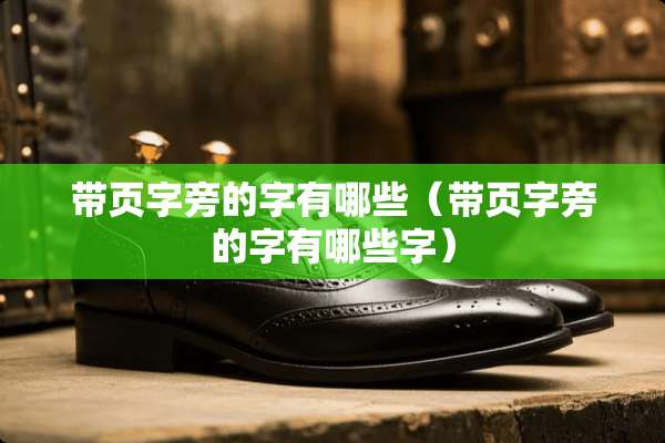 带页字旁的字有哪些（带页字旁的字有哪些字）