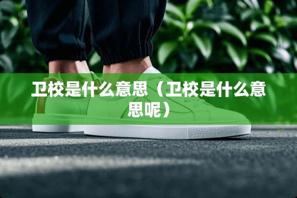卫校是什么意思（卫校是什么意思呢）