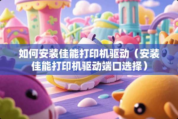 如何安装佳能打印机驱动（安装佳能打印机驱动端口选择）