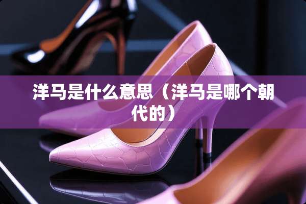 洋马是什么意思（洋马是哪个朝代的）