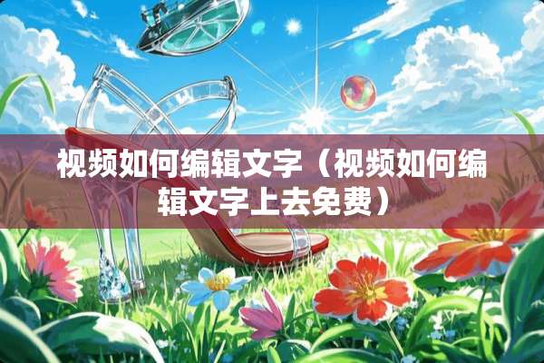 视频如何编辑文字（视频如何编辑文字上去免费）