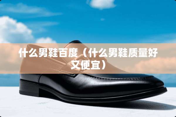 什么男鞋百度（什么男鞋质量好又便宜）