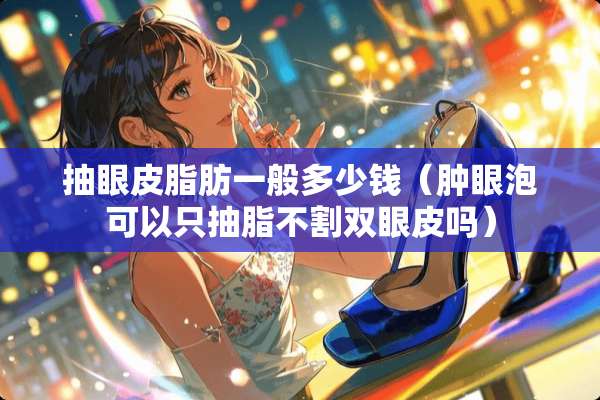 抽眼皮脂肪一般多少钱（肿眼泡可以只抽脂不割双眼皮吗）
