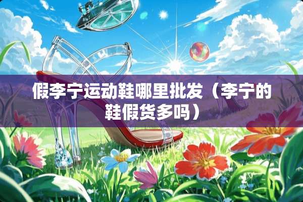 假李宁运动鞋哪里批发（李宁的鞋假货多吗）