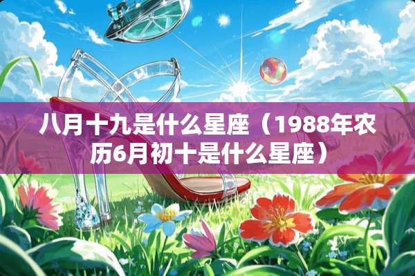 八月十九是什么星座（1988年农历6月初十是什么星座）
