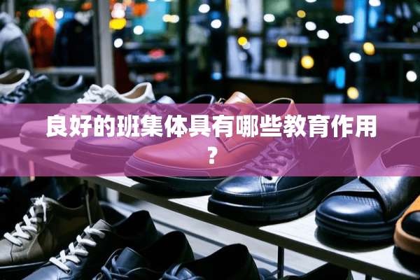 良好的班集体具有哪些教育作用？