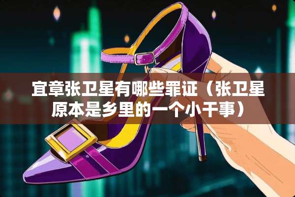 宜章张卫星有哪些罪证（张卫星原本是乡里的一个小干事）