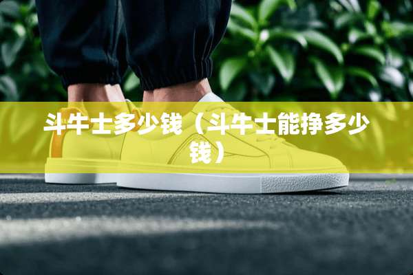 斗牛士多少钱（斗牛士能挣多少钱）