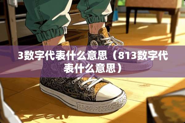 3数字代表什么意思（813数字代表什么意思）