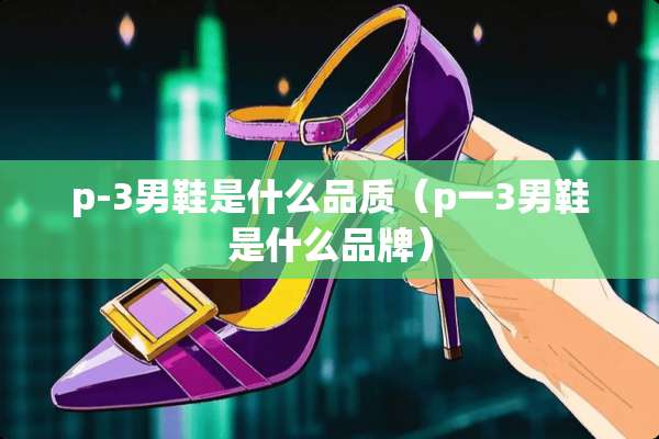 p-3男鞋是什么品质（p一3男鞋是什么品牌）