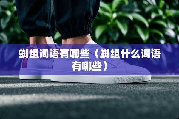 蜘组词语有哪些（蜘组什么词语有哪些）
