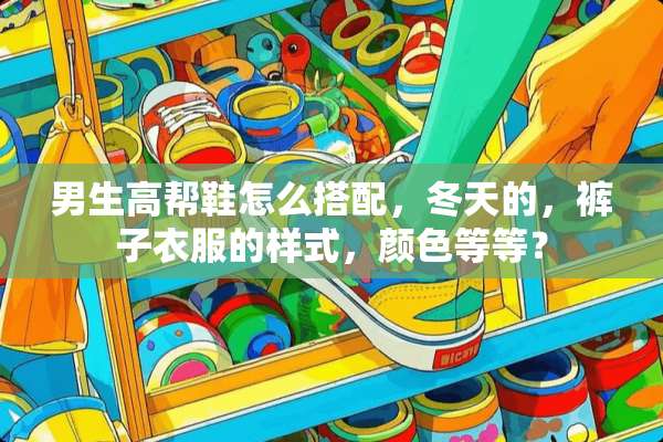 男生高帮鞋怎么搭配，冬天的，裤子衣服的样式，颜色等等？