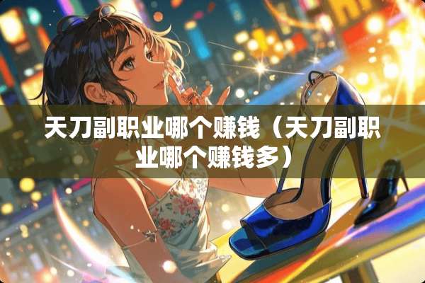 天刀副职业哪个赚钱（天刀副职业哪个赚钱多）