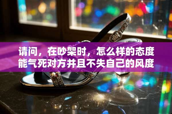 请问，在吵架时，怎么样的态度能气死对方并且不失自己的风度不输气场
