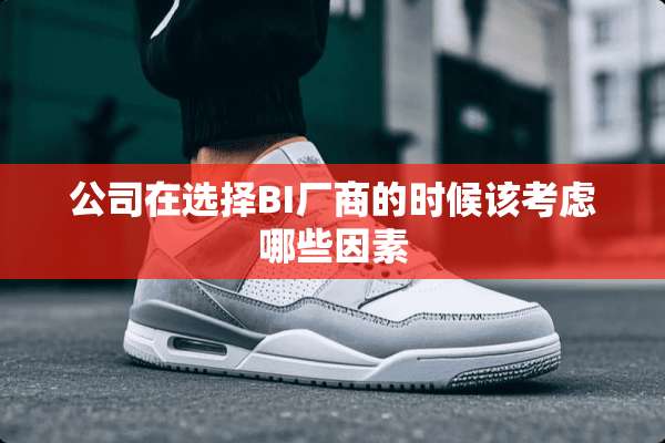公司在选择BI厂商的时候该考虑哪些因素