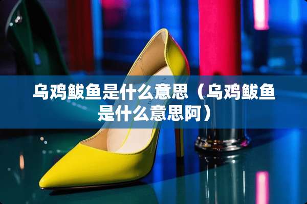 乌鸡鲅鱼是什么意思（乌鸡鲅鱼是什么意思阿）