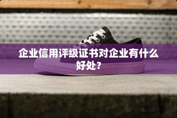 企业信用评级证书对企业有什么好处？