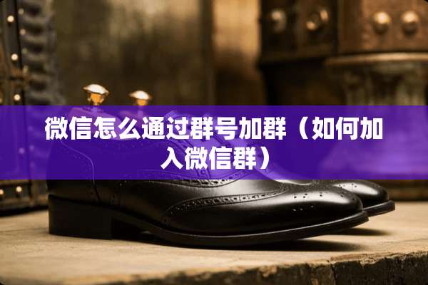 微信怎么通过群号加群（如何加入微信群）