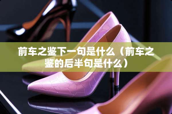 前车之鉴下一句是什么（前车之鉴的后半句是什么）
