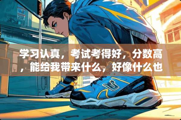 学习认真，考试考得好，分数高，能给我带来什么，好像什么也没有呀……(大学生)