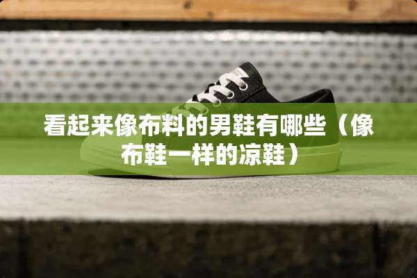 看起来像布料的男鞋有哪些（像布鞋一样的凉鞋）