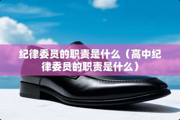 纪律委员的职责是什么（高中纪律委员的职责是什么）