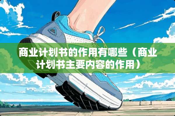 商业计划书的作用有哪些（商业计划书主要内容的作用）