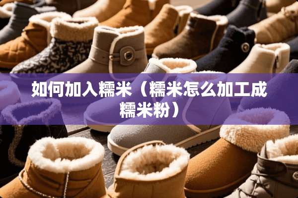 如何加入糯米（糯米怎么加工成糯米粉）
