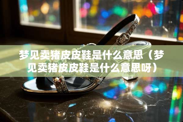 梦见卖猪皮皮鞋是什么意思（梦见卖猪皮皮鞋是什么意思呀）