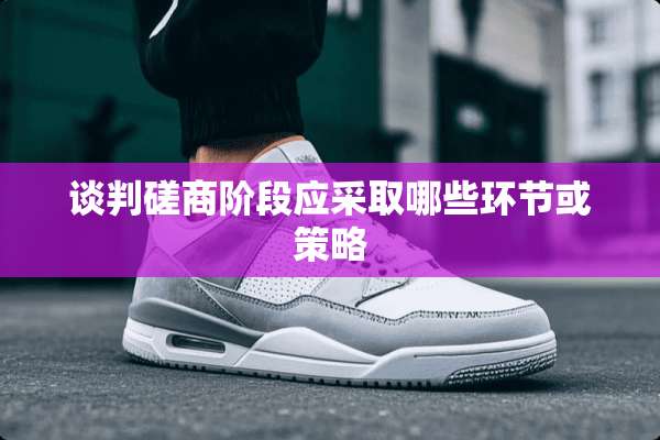 谈判磋商阶段应采取哪些环节或策略