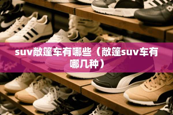 suv敞篷车有哪些（敞篷suv车有哪几种）