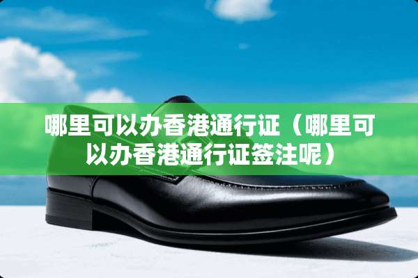 哪里可以办香港***（哪里可以办香港***签注呢）