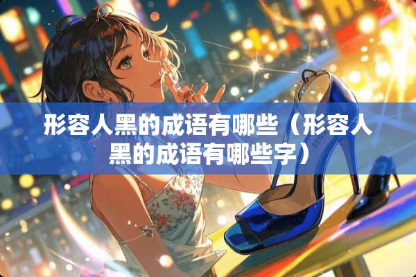 形容人黑的成语有哪些（形容人黑的成语有哪些字）