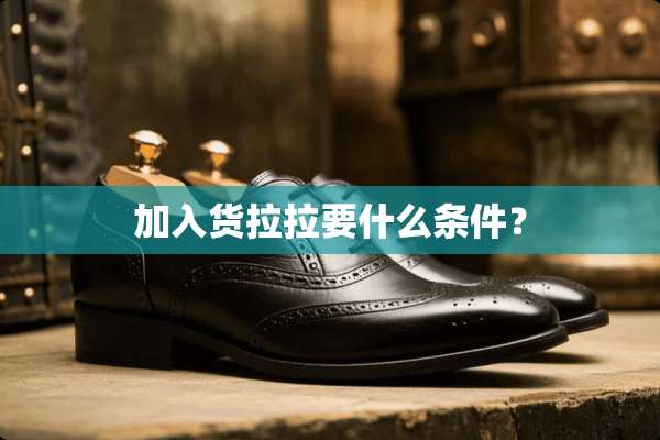 加入货拉拉要什么条件？
